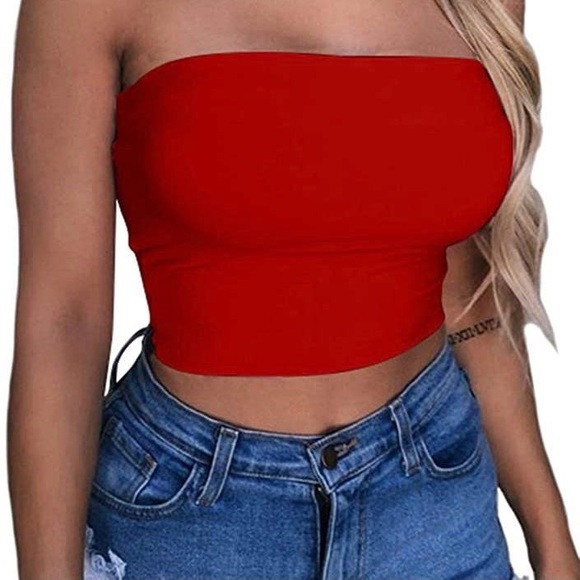 Red Hollister Tube Top - Picture 2 of 2